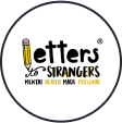 A profile picture of the "Letters to Strangers" organization. The text reads, "Letters to Strangers," with "MENTAL HEALTH MADE PERSONAL" written below it. The "L" in "Letters" is made of clip art of a pencil.