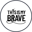 A profile picture of the "This Is My Brave" organization, featuring the words "THIS IS MY BRAVE" with the "I" in "THIS" made of a microphone with a long wire that coils beneath the text.